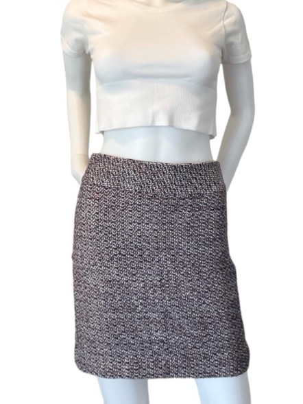 Loft Multicolor Tweed Mini Pencil Skirt